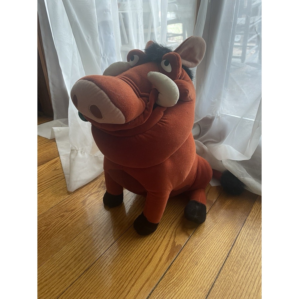 Vintage 90s Pumba The Lion King Plush‎ Walt Disney 16" Toy Retro Bugs Warthog